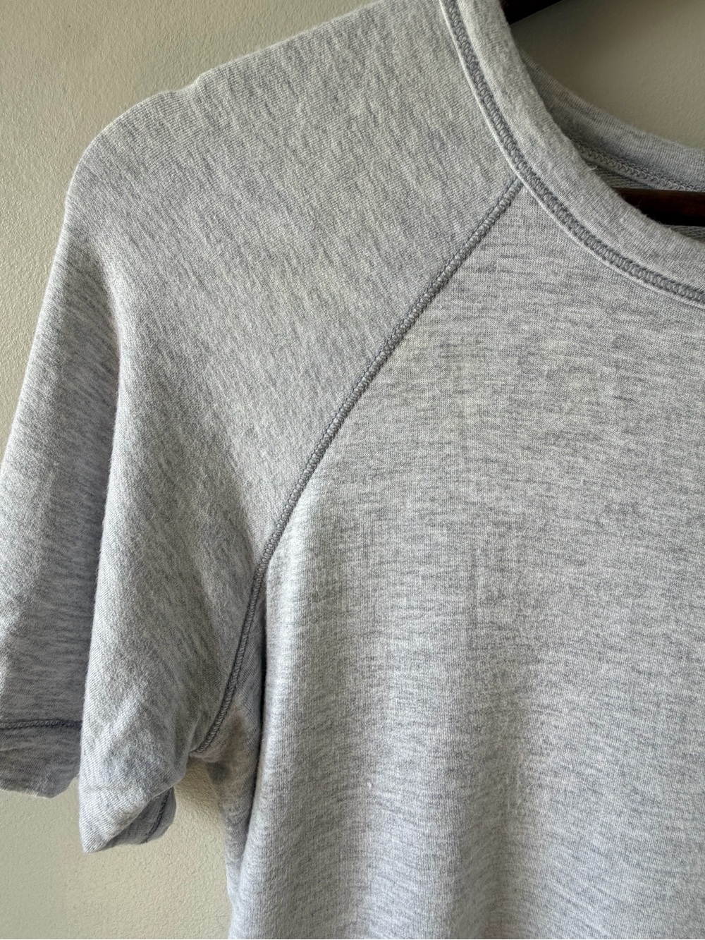 Lou & Grey Gray Tee | Raglan Short Sleeve | Soft Knit | Side Slit Hem | Size S - Picture 6 of 9